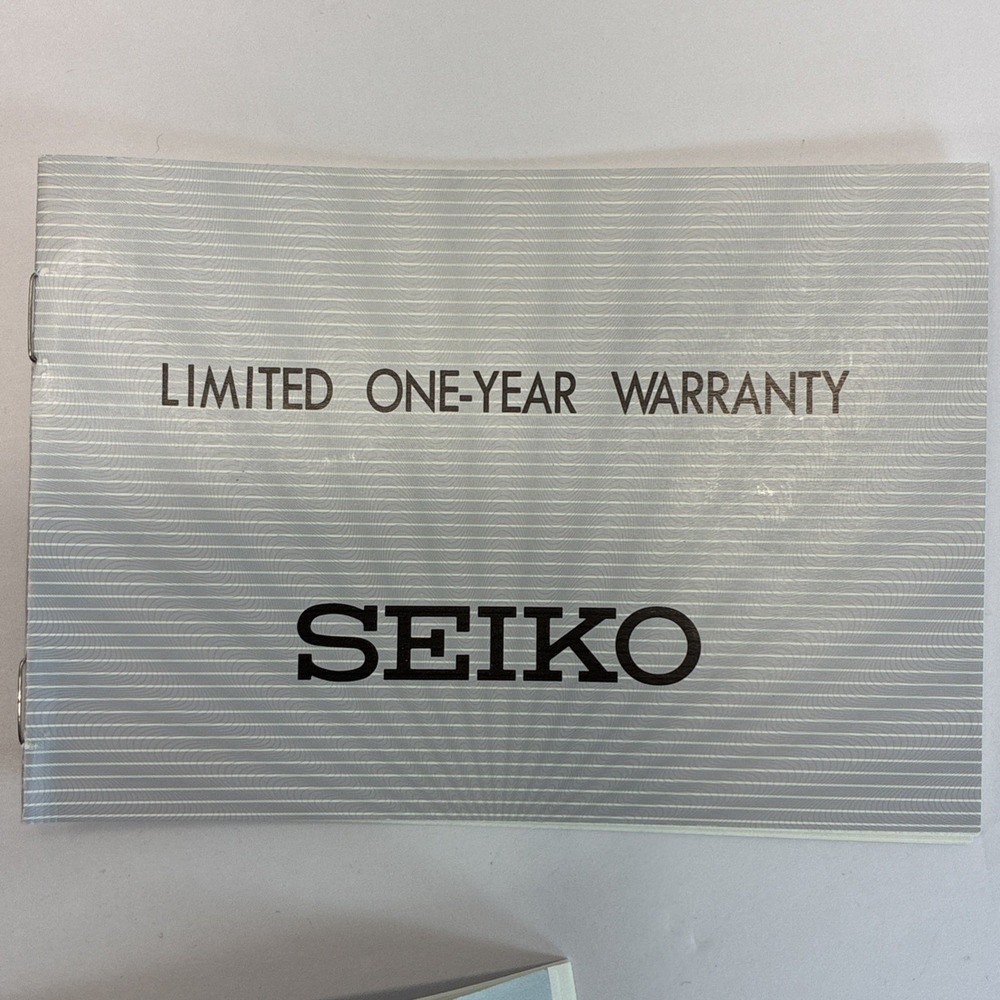 SEIKO SQ Watch Gold Dial Day/Date 5G23-8059 WR Silver Tone SS Bezel Band W/Box - Picture 10 of 17